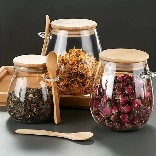 Wooden Bamboo Jar