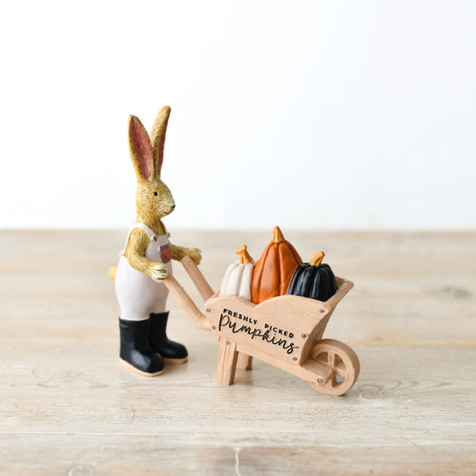Halloween Rabbit With Wheelbarrow
