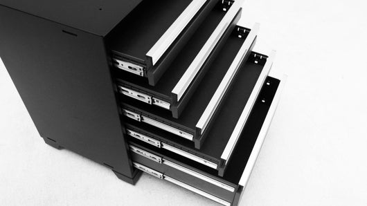 Pro Series 9 Piece Cabinet Set with Wall, Base, Tool Drawer, Multi-Function Cabinet, Lockers, and 84 in. Worktop