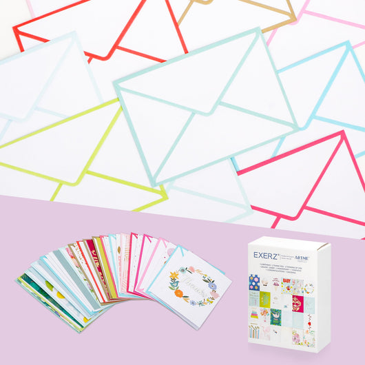 ARTME 24 Assorted Greeting Cards Multipack - Birthday, Thank You, Thinking Of You, New Baby, Anniversary, Sympathy, Congratulations, Wedding, Blank