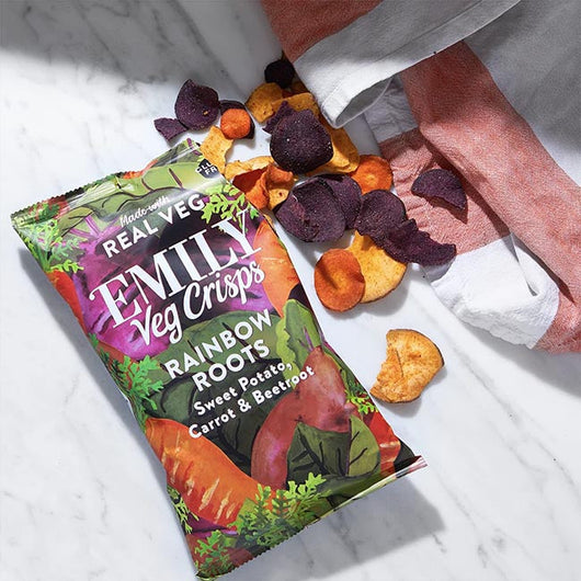 Emily - Vegetable Crisps - Rainbow Roots (Sweet Potato, Carrot & Beetroot)