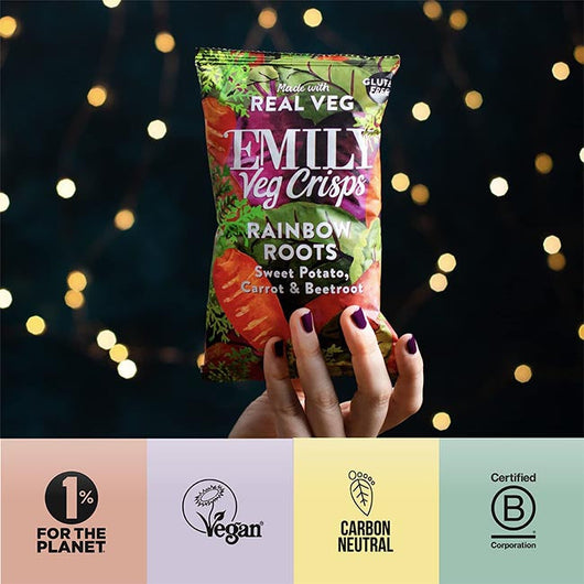 Emily - Vegetable Crisps - Rainbow Roots (Sweet Potato, Carrot & Beetroot)