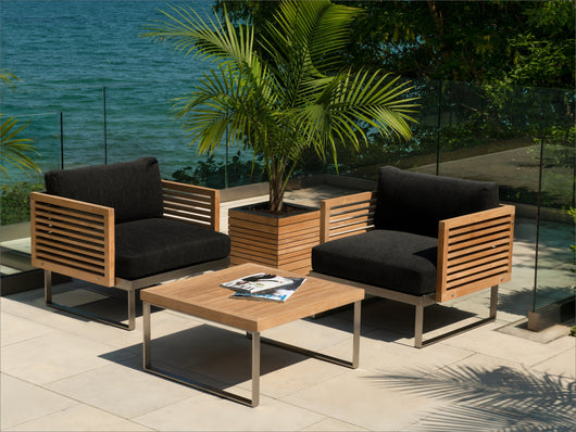 Monterey 6 Seater Chat Set with Coffee Table and Side Table
