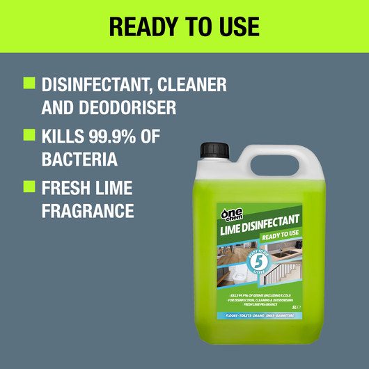 One Chem Lime Disinfectant & Cleaner 5L (with 5L Sprayer)