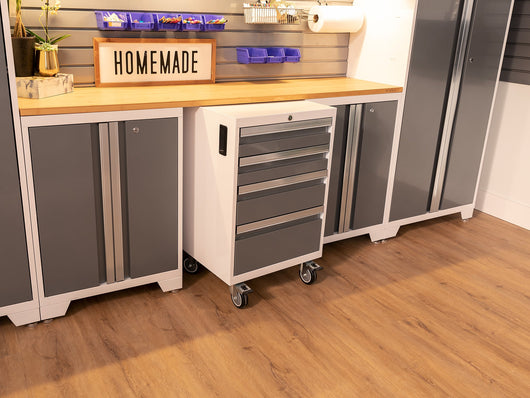Bold Series 14 Piece Cabinet Set with Tool, Base, Wall Cabinets and 30 in. Lockers