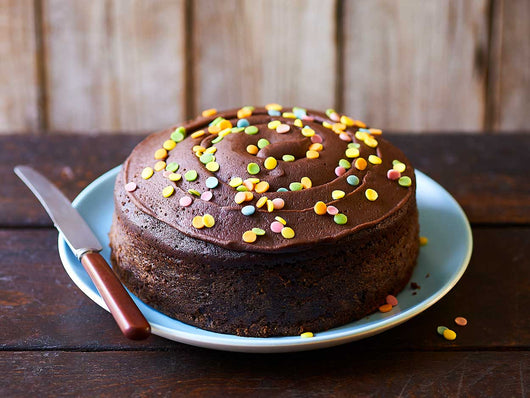 Chocolate Birthday Cake with Sprinkles