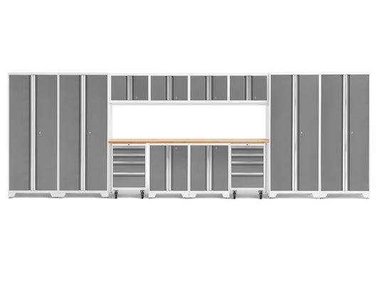 Bold Series 14 Piece Cabinet Set with Tool, Base, Wall Cabinets and 30 in. Lockers