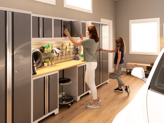 Bold Series 9 Piece Cabinet Set with 2 Base, Tool, Wall Cabinets and 30 in. Lockers