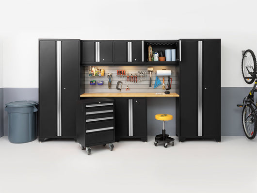Bold Series 14 Piece Cabinet Set with Tool, Base, Wall Cabinets and 30 in. Lockers