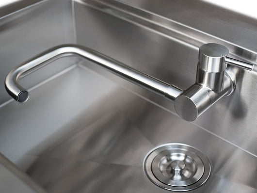 Outdoor Kitchen Aluminum Sink Cabinet - Slate Gray