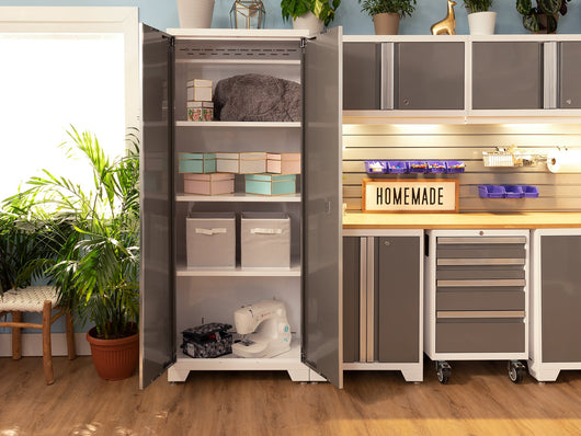 Bold Series 6 Piece Cabinet Set with Tool, Base, Wall Cabinets and 30 in. Locker