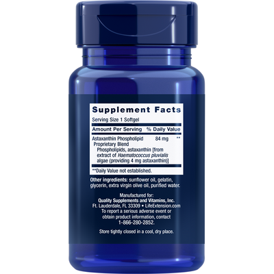 Astaxanthin with Phospholipids (4 mg) (30 Softgels)