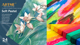 Artme Soft Pastel Paint Sticks Set 24 Assorted Vibrant Colours
