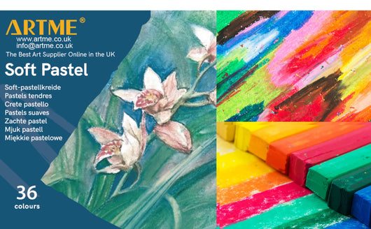 Artme Soft Pastel Paint Sticks Set 36 Assorted Vibrant Colours