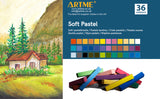 Artme Soft Pastel Paint Sticks Set 36 Assorted Vibrant Colours