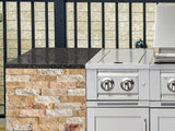 Outdoor Kitchen Signature Series 9 Piece Cabinet Set With Kamado, Platinum Grill and Grill Cabinet