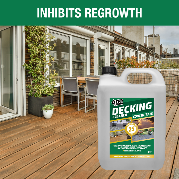 One Chem Decking Cleaner 5 Litre Concentrate (with 5 L Garden Sprayer ...