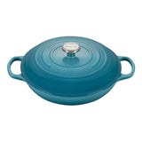 Le Creuset Signature Enameled Cast Iron Braiser with Stainless Steel Knob, 2.25-Quart, Caribbean