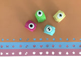 EXERZ Paper Punch Set 40pcs in a Storage Box Including Punches, Craft Scissors, Color Pens -Pink