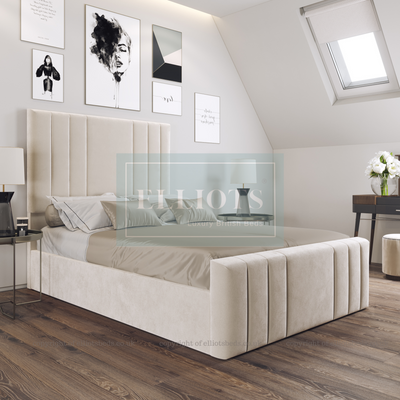 Stacey Bed with Ottoman Storage Option