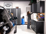 Pro Series 10 Piece Cabinet Set with Lockers, Tool Drawer Cabinet and 84 in. Worktop