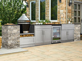 Outdoor Kitchen Signature Series 9 Piece Cabinet Set With Kamado, Platinum Grill and Grill Cabinet