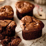 Heart Shaped Chocolate Brownies x 8