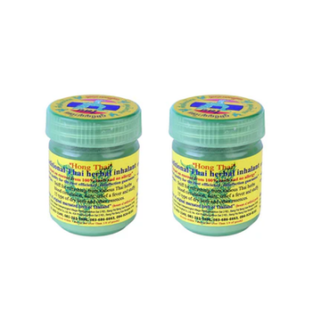Hong Thai Herbal Inhaler – 2 Pack (40g) | Thai Nasal Inhaler for Cold, Congestion & Headache Relief