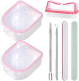 Nail Soaking Bowl Set – Gel Polish Remover & Manicure Tool Kit (2 Bowls)