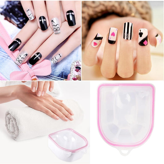“Nail soaking bowl set with tools and accessories