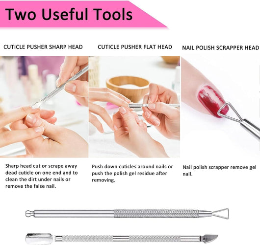 Gel polish remover kit with cuticle oil and buffer