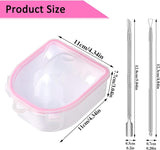 Nail Soaking Bowl Set – Gel Polish Remover & Manicure Tool Kit (2 Bowls)