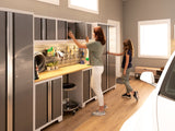 Bold Series 9 Piece Cabinet Set with 2 Base, Tool, Wall Cabinets and 30 in. Lockers