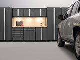 Pro Series 10 Piece Cabinet Set with Lockers, Tool Drawer Cabinet and 84 in. Worktop